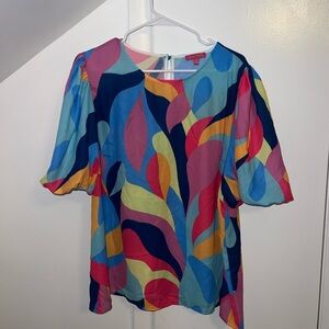 Flying Tomato Colorful Abstract Women's Top